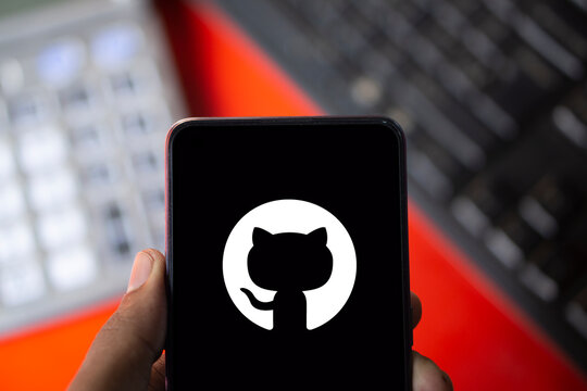 Dhaka, Bangladesh- 20 Jan 2025: github logo is displayed on smartphone. GitHub is a proprietary developer platform.
