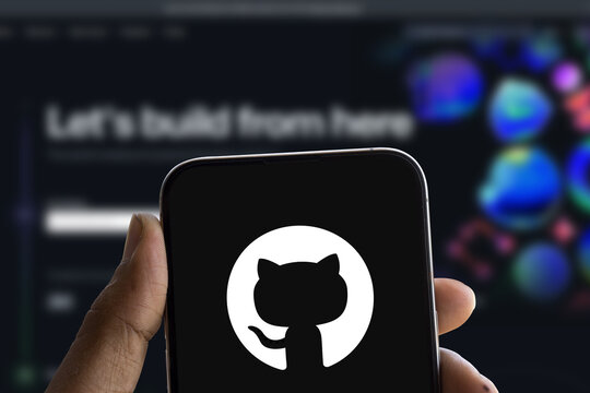 Dhaka, Bangladesh- 20 Jan 2025: github logo is displayed on smartphone. GitHub is a proprietary developer platform.