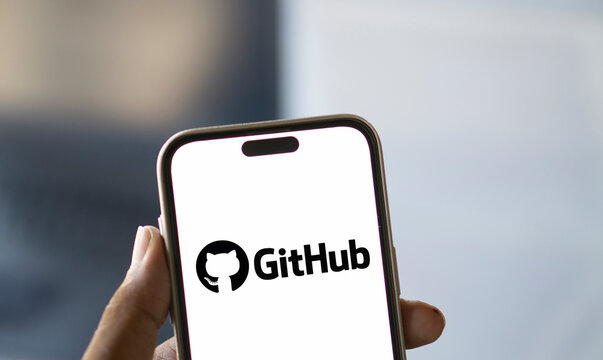 Dhaka, Bangladesh- 20 Jan 2025: github logo is displayed on smartphone. GitHub is a proprietary developer platform.