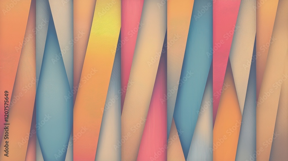 Poster colorful geometric background with overlapping shapes in vibrant hues. this texture features blend o