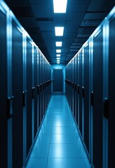 Fototapeta premium Server room interior in datacenter