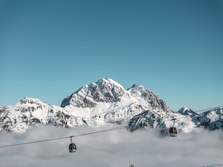 Nassfeld Millenium-Express and the Gartnerkofel in the Background, Nassfeld Austria