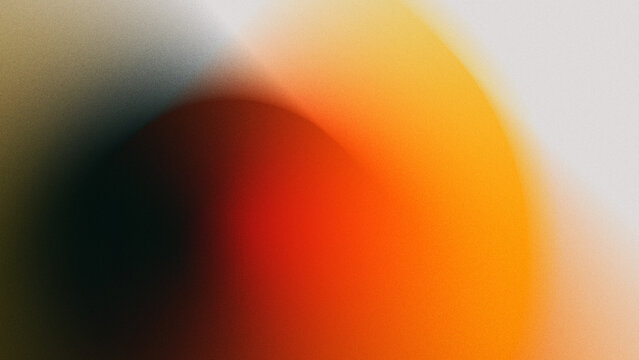Abstract gradient background. Orange, yellow, white, dark. Aura. Cover. Minimalistics. Noisy. Wallpaper. 