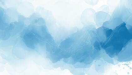 blue watercolor ink art background spread brush stroke on white graphic resource