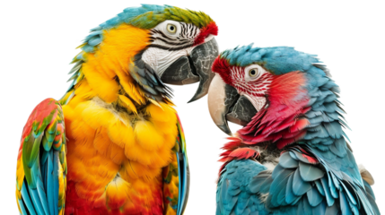 Conversing Parrots on transparent background.PNG