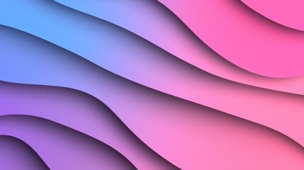 Abstract Wave Pattern Background in Soft Gradient Colors of Blue, Pink, and Purple for Contemporary Designs, Digital Art, and Creative Projects