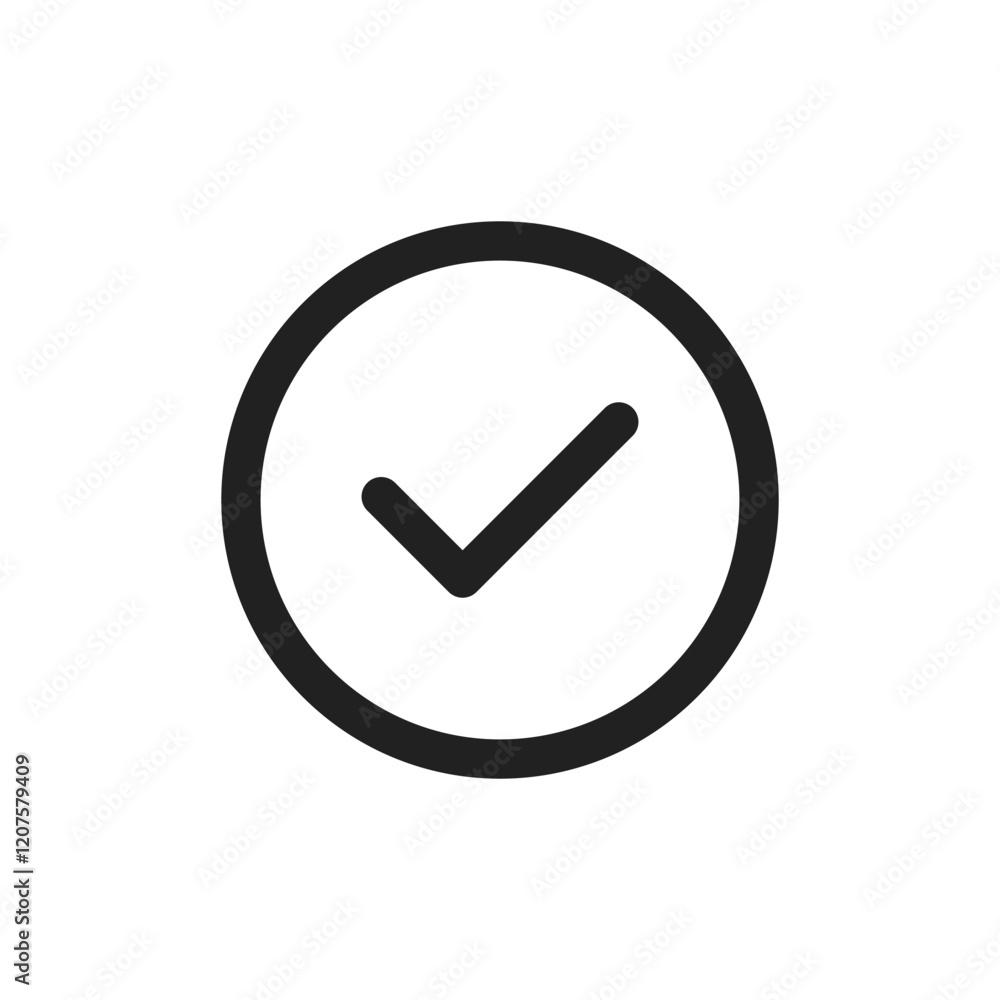 Poster an elegantly crafted checkmark icon, a universal symbol of approval and completion, is ideal for dig