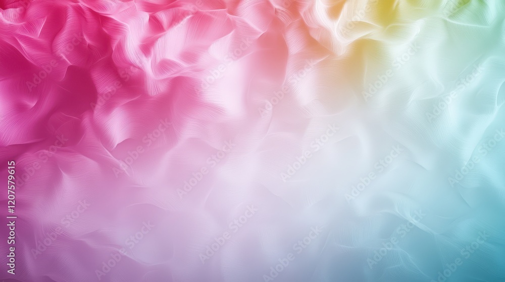 Poster soft pastel gradient background texture with flowing waves of pink, yellow, and blue colors creating
