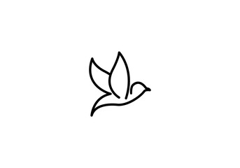 Fototapeta premium logo vector eagle minimalist line bird