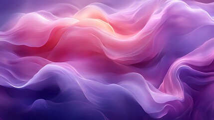 Abstract background with smooth, flowing, pink, purple, and yellow waves.