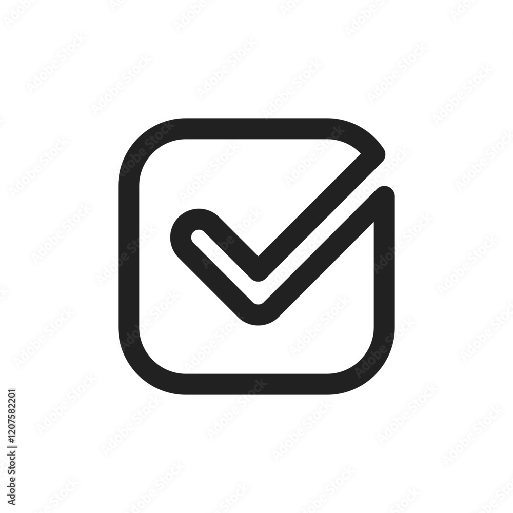 Poster a widely recognized checkmark icon symbolizes approval and confirmation, ideal for design projects, 