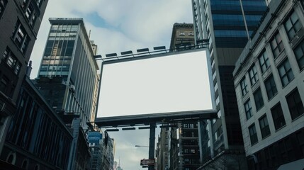 Obraz premium Urban Empty Billboard Awaiting Creative Advertising Content