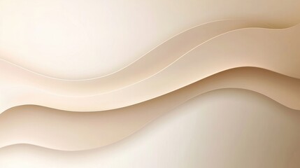 Elegant Abstract Background Featuring Soft Curves and Smooth Waves in Earthy Beige Tones, Perfect for Modern Design and Creative Projects