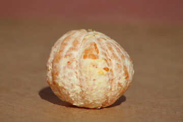 Tangerine without skin close up