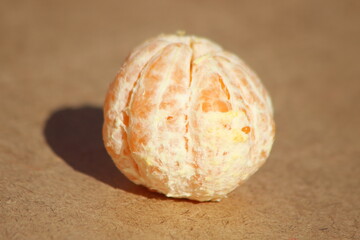 Tangerine without skin close up