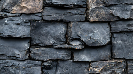 Fototapeta premium Dark Slate Stone Wall Texture for Interior or Exterior Design