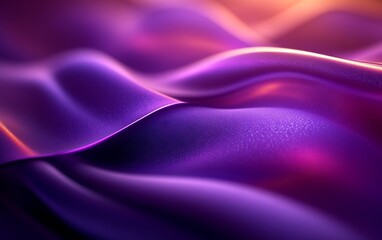 Obraz premium Purple fabric waves, sunset glow, abstract texture, design element
