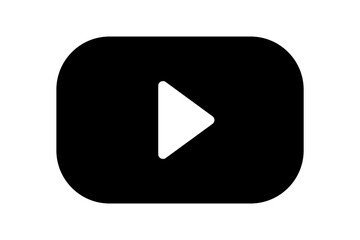 Vector isolated Play icon in black fill
