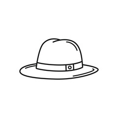 Black and White Wide Brim Hat