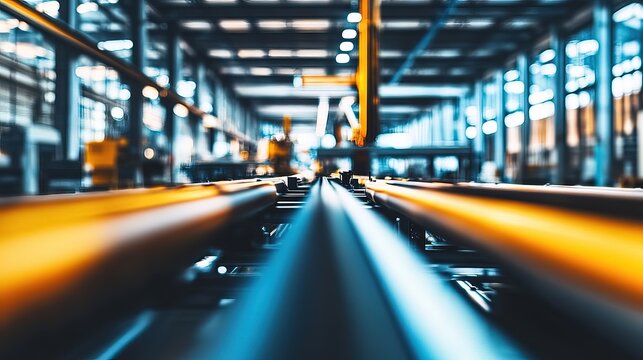 Rocket assembly facility interior showcasing advanced technology and precision engineering, where skilled technicians meticulously construct and test spacecraft components

