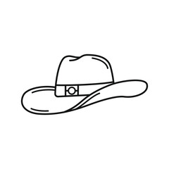 Minimalist Wide Brim Hat Illustration