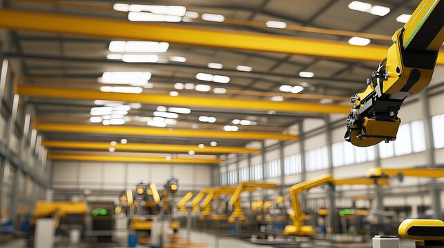 Rocket assembly facility interior showcasing advanced technology and precision engineering, where skilled technicians meticulously construct and test spacecraft components

