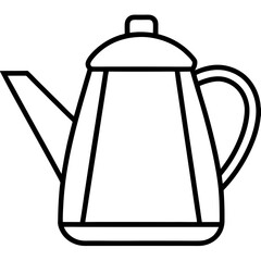 Vector Kettle Outline Design