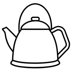Vector Kettle Outline Design