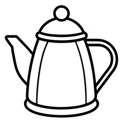 Vector Kettle Outline Design