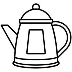 Fototapeta premium Vector Kettle Outline Design
