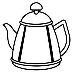 Fototapeta premium Vector Kettle Outline Design
