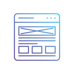 Landing Page vector icon