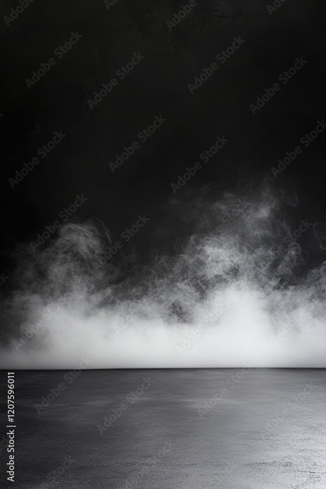 Aufkleber soft white smoke gently ascends from a matte black surface, crafting an elegant atmosphere. the mini