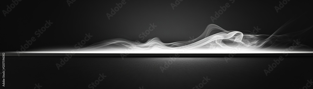 Aufkleber soft white smoke elegantly rises across a matte black surface, creating a sleek modern aesthetic. th