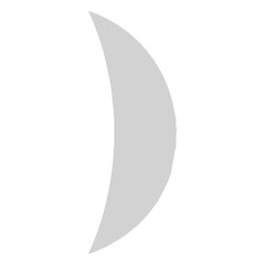 Crescent Moon: A simple, elegant, and minimalist design featuring a crescent moon, perfect for lunar inspired projects. 