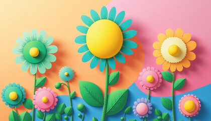 Joyful Paper Flowers A Whimsical Colorful Springtime Garden