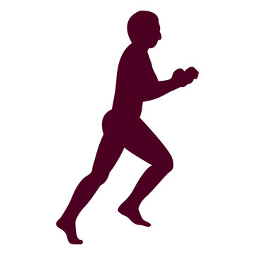 recommend clip art: Running Man Silhouette: A dynamic silhouette of a man running, capturing motion and energy.  Perfect for sports, fitness, and health concepts. 
