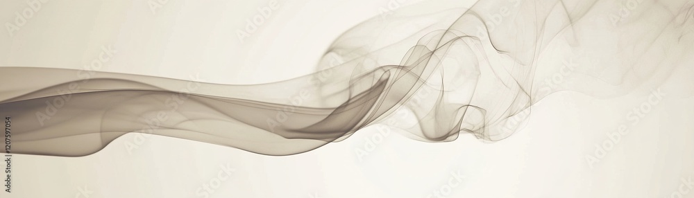 Poster a minimalist background showcases soft gray smoke rising gracefully over a smooth beige surface, imp