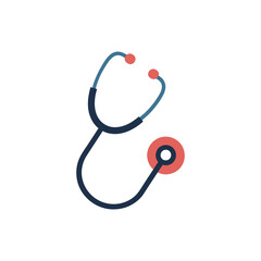 Minimalistic Stethoscope Vector Illustration Design for Healthcare Graphics on White Background 