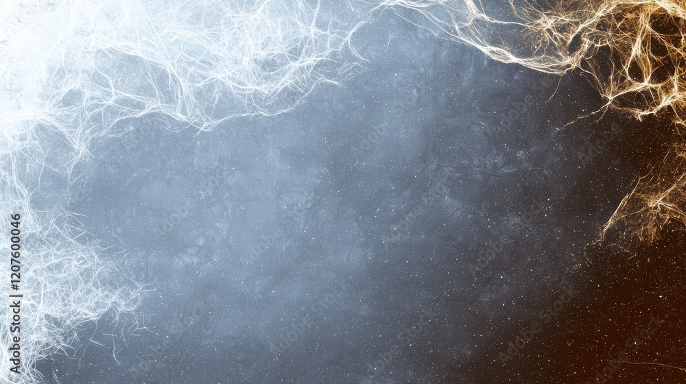 Poster mesmerizing background featuring twinkling stars and ethereal light textures, blending deep blues an