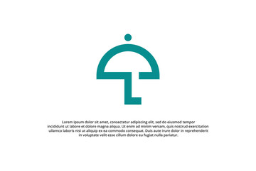 letter l and umbrella logo design