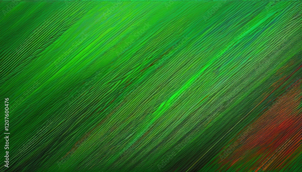 Poster vibrant abstract green diagonal line texture with organic wave patterns, ideal for nature-inspired d