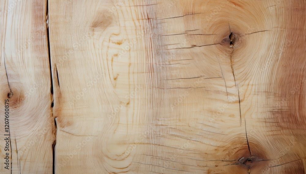 Aufkleber natural wood texture with light beige tones, distinctive grain patterns, and knotted details ideal f