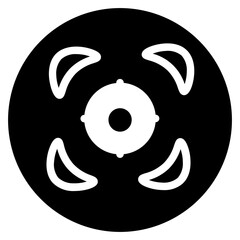 Rim Road Rubber Line Icon