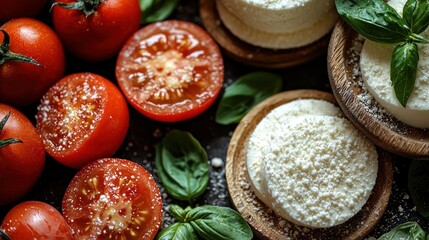 Fresh Tomatoes, Creamy Cheese, and Basil: A Culinary Delight
