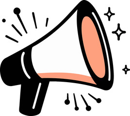 Simple megaphone icon illustration vector.