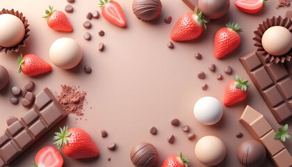 Sweet Strawberries and Chocolate A Delightful Culinary Still Life