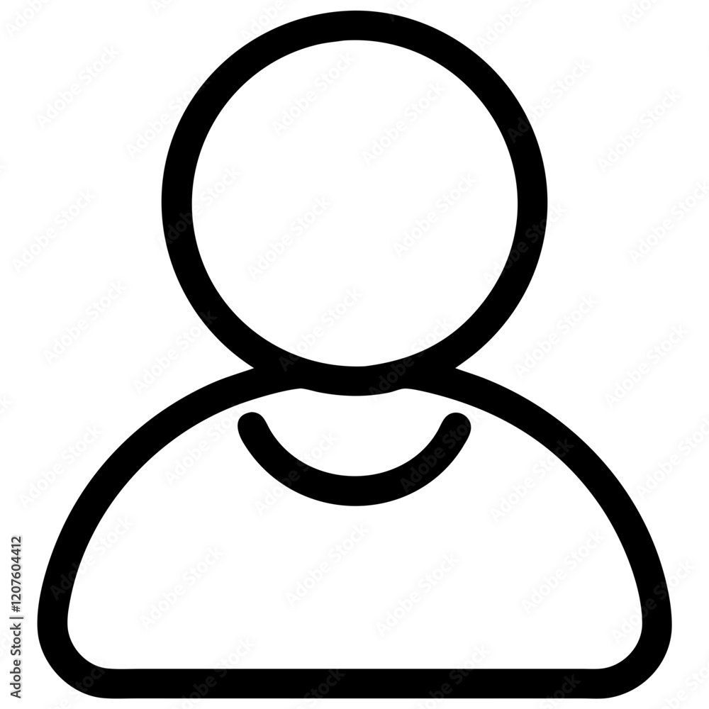 Poster user profile icon representing an individual for website and mobile application interfaces