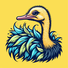ostrich illustration