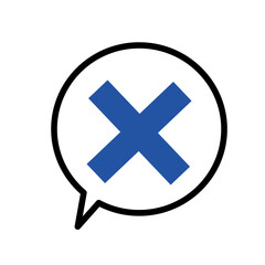 Obraz premium 吹き出しバツ